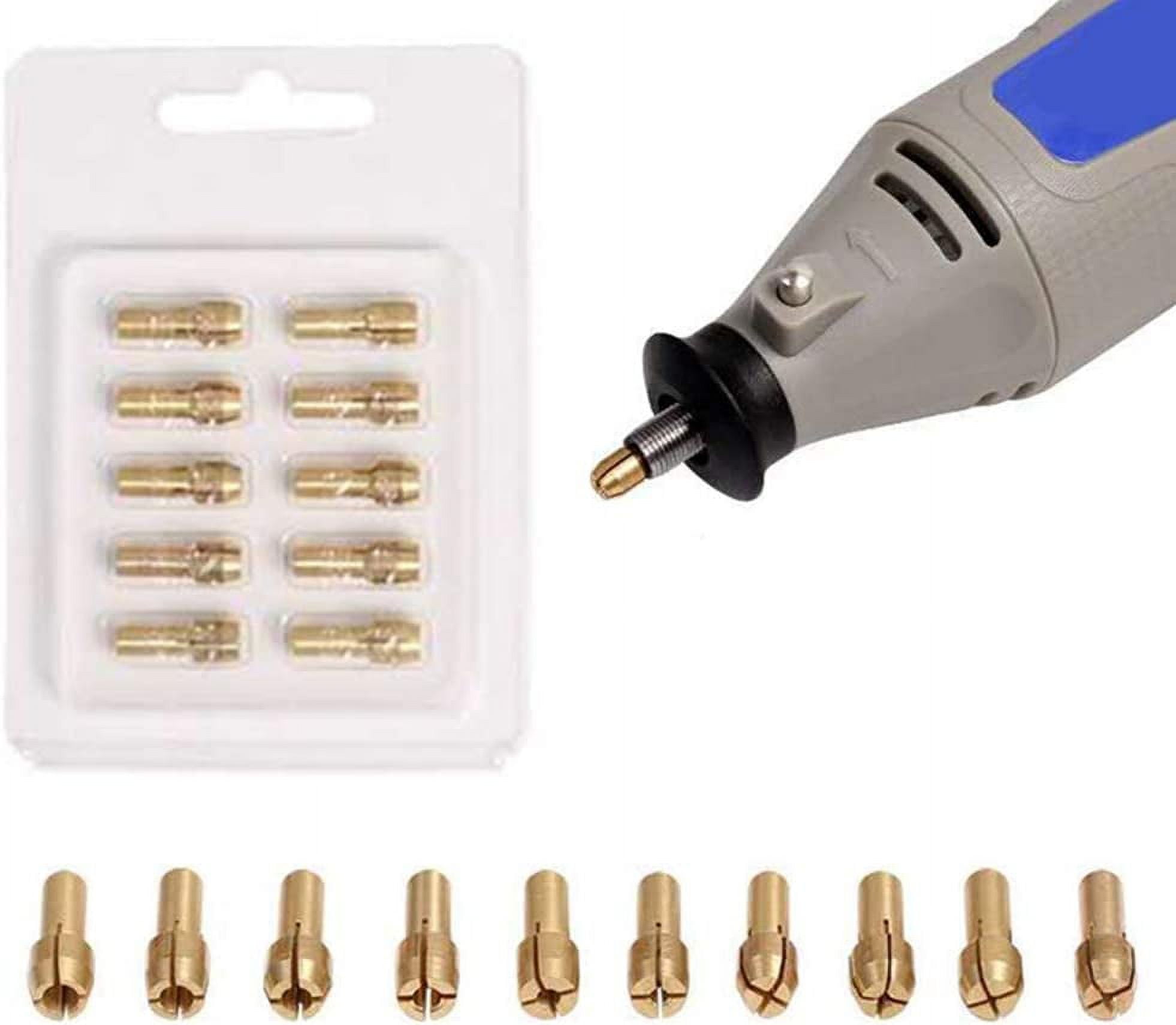 10 mandriles de latón de precisión de 0,5 a 3,2 mm para taladro Dremel