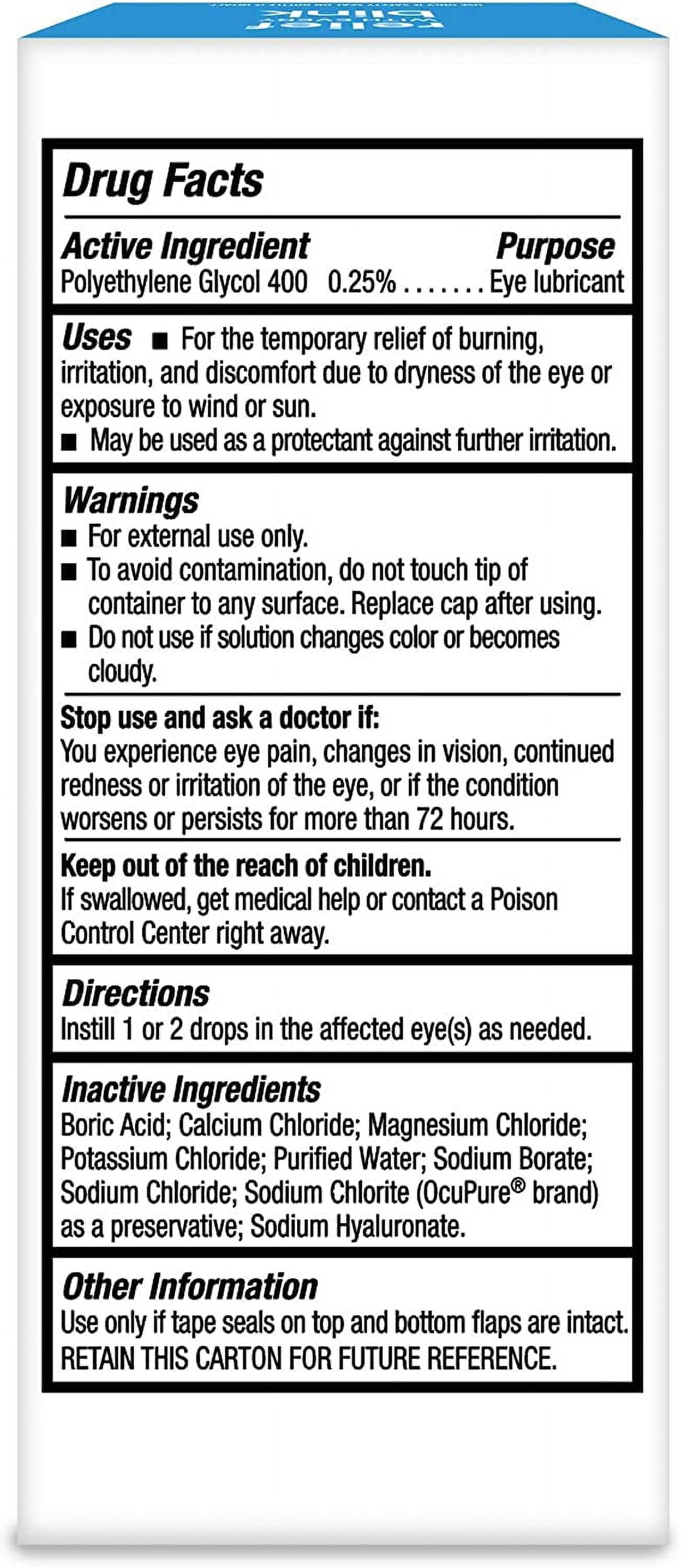 Blink Gel Tears Lubricating Moderate Severe Dry Eye Drops, 0.34 oz, 2 Pack