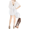 thumbnail image 3 of HAPPY BAY Women's Plus Size Holiday Swimsuit Cover Ups L-XL Snow, Solid, 3 of 3
