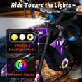 thumbnail image 4 of TOKTOO 36V Electric Dirt Bike for Kids, Peak 700W Kids Electric Dirt Bike, Gift for Boys Girls Aged 4-10Y, 3 Speed Modes, Max 15.5 MPH,13.7 Miles Long Range, 3 Headlight Modes, Purple, 4 of 11