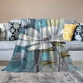 thumbnail image 2 of Fenyluxe White Flowers Throw Blanket for Couch Sofa Bed All Seasons Lightweight Blanket 40x50in, 2 of 6
