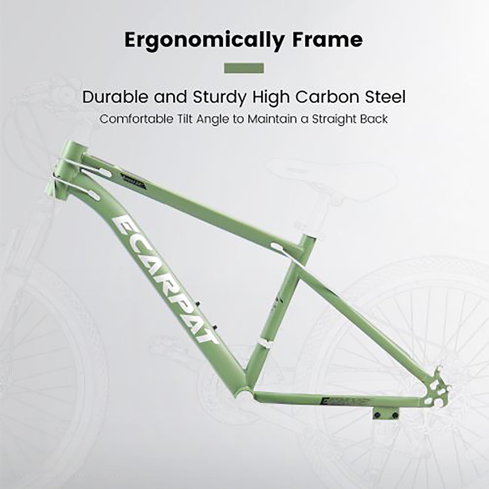27.5 inch Mountain Bike for Adults, 21 Speed, Disc Brakes, High Carbon Steel Frame, Mountain Bike for Adlut Commuting and Outdoor Exploration, Green