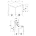 thumbnail image 3 of Parkwood 5-piece Square Dining Table Set Dark Ash Brown, 3 of 13