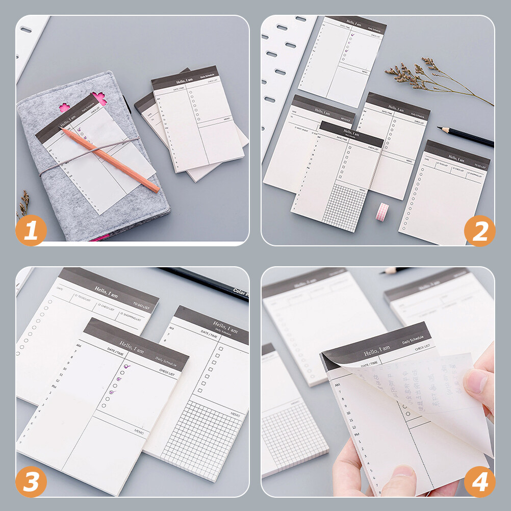 Supvox work notepad Paper Assorted Color Office Use Simple 8Set