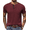 Wine, variant on COOFANDY Men Short Sleeve Casual T Shirt Basic Solid Button Henley Daily Shirt with Pocket