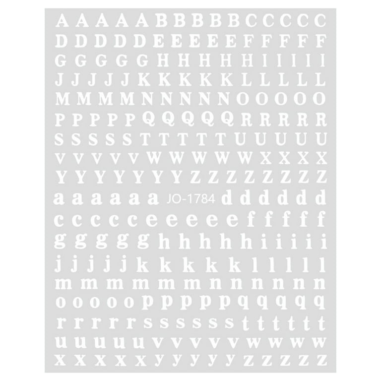 MANNYA 6pc Letter Nail Art Stickers Decals Of Alphabet Small