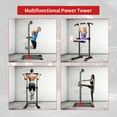 thumbnail image 5 of Wesfital Power Tower Pull Up Bar, Pull Up Bar Station Workout Dip Station Height Adjustable Strength Training Equipment 330lbs Weight Capacity, Black, 5 of 8