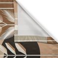 thumbnail image 2 of Ambesonne Monstera Kitchen Curtains, Boho Arrange Mid Century, 55"x24", Dark Cocoa Pale Brown, 2 of 3