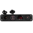 thumbnail image 2 of Panel de interruptor de palanca de encendido/apagado 4 en 1, voltímetro de cargador USB Dual para coche, barco, camión marino, rojo Jadeshay  A, 2 of 8