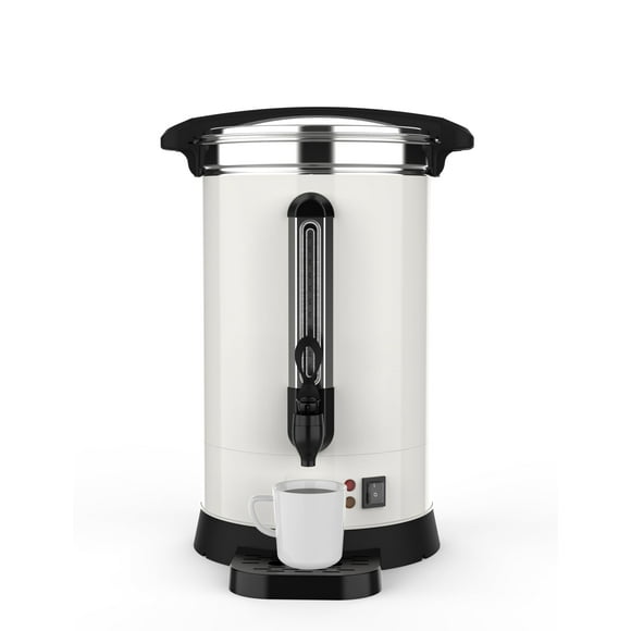 Yiwa Stainless Steel Coffee Urn, 80 or 100 Cup Capacity (12L/14L), Fast Brewing Beverage Maker for Offices, Buffets, and Weddings