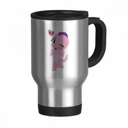 

Dinosaur Kingdom Love You Travel Mug Flip Lid Stainless Steel Cup Car Tumbler Thermos