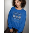 thumbnail image 2 of Christmas Pattern Cute Deers Sweatshirt Women -Image by Shutterstock, Female Large, 2 of 4