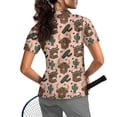 thumbnail image 2 of Whosucclay Western Highland Cow & Cactus Pattern Golf Polo Tops for Outdoor Sports Travel, Soft Polyester Tennis Shirts Quick Dry Breathable Golf Shirt Size XX-Large, 2 of 10