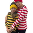 thumbnail image 5 of COUVER Women's Cotton Crew Neck Red White Stripe Long Sleeve Shirt, 1PC, M, 5 of 7