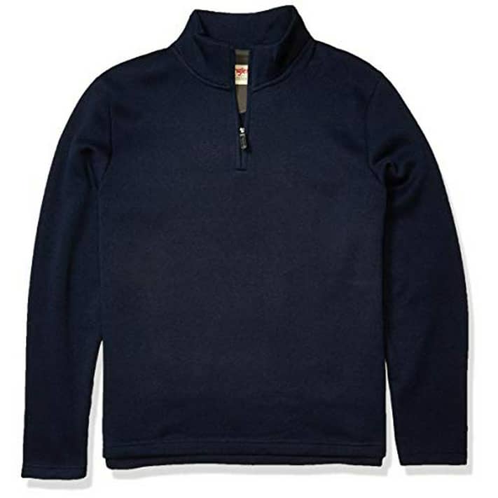 Wrangler Authentics Men?s Sweater Fleece Quarter-Zip, Choose Sz/Color:  XL/Mood Indigo 