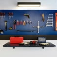 thumbnail image 2 of VIVO Black Wall Mounted Folding 43 inch Workbench with Adjustable Brackets, 2 of 8