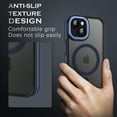 thumbnail image 3 of VENINGO Magnetic Phone Case for iPhone 13 & iPhone 14 Compatible with Mag-safe,Translucent Matte Shockproof Scratch Resistant Phone Case，Blue, 3 of 9