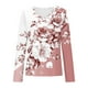 thumbnail image 5 of Ailaofu Long Sleeve Shirts for Women Fall Fashion Basic Trendy V-neck Floral Printed Casual Tops, 5 of 5