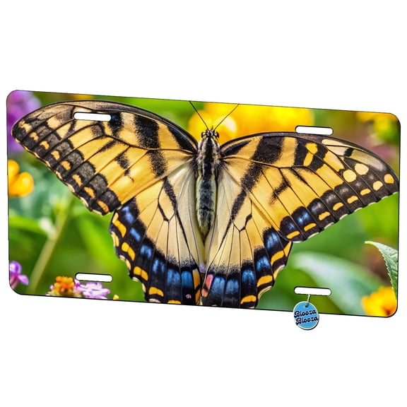 Tiger Swallowtail Butterfly Metal Novelty License Plate