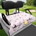 thumbnail image 4 of XYZCANDO Pink Golf Bow 2-Seat Golf Cart Seat Cover - Terry Cloth Non-Slip with 4 Pockets, Universal Fit for EZGO Club Car, 4 of 8