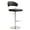 Black, variant on TOV Furniture Cosmo White Vegan Leather Barstool with Steel Frame