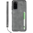 thumbnail image 6 of Galaxy S20 Luxury PU Leather Case,Credit Card Holder,Cash Slots,Stand Function Soft TPU Back Wallet Case Flip Wrist Strap Multi-Function Durable Case for Samsung Galaxy S20 6.2",Gray, 6 of 7