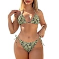 thumbnail image 3 of Yuyamidu Women's Triangle Bikini Set Camo Fishing Style Two Piece Swimwear Triangle Swimwear Spaghetti Strap Cheeky Tie Side Bathing Suit 2026 Woman L, 3 of 8