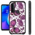 thumbnail image 1 of Compatible with TCL 20XE Hybrid Fusion Guard Phone Case Cover (Purple Butterfly), 1 of 1
