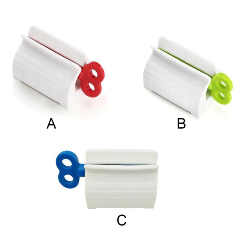 3Color Toothpaste Squeezer Rolling Tube Dispenser Toothpaste Seat Holder Stand 