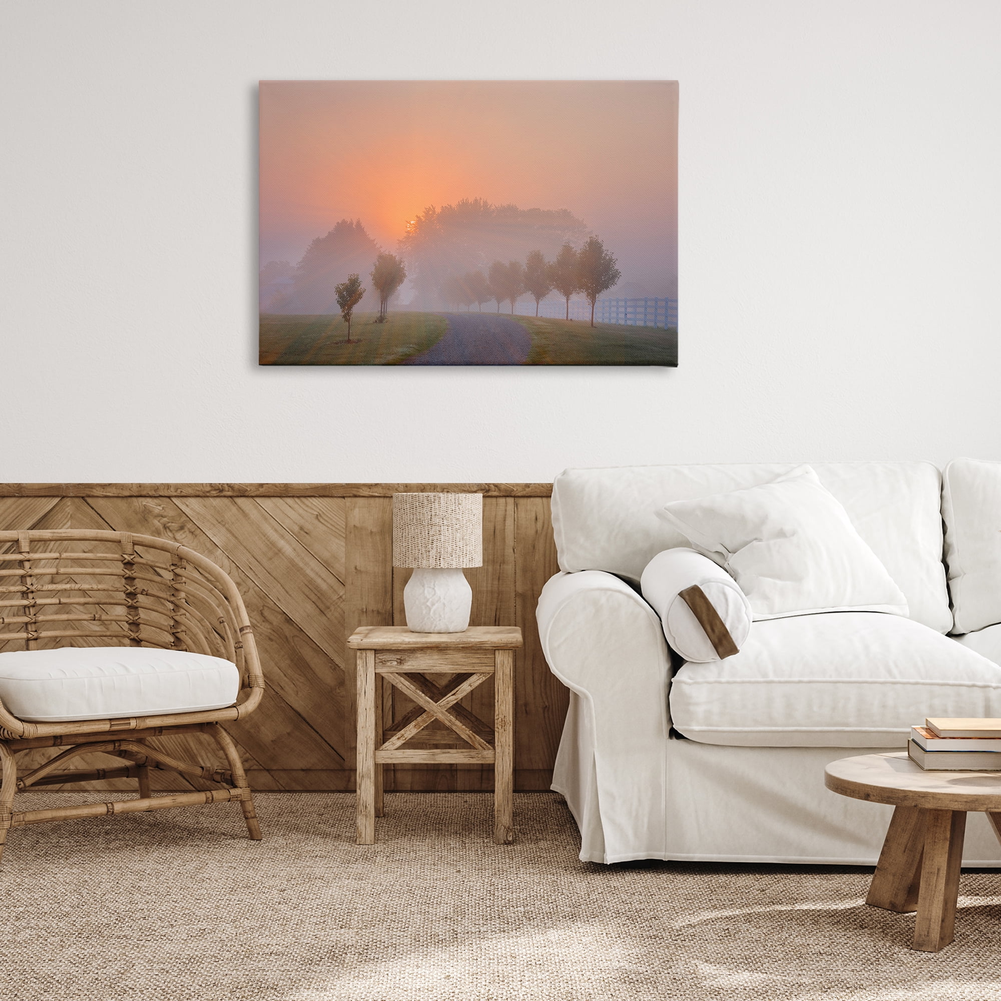 Stupell Industries Grove Path at Sunset Landscape & Nature Photography Wrapped Canvas Art Print Wall Art, 36 x 24