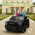 thumbnail image 2 of Xuanlur 24V 160W Licensed Dodge RAM 2500 Ride on Toy for Big Kids, 2 Seater Ride On Car with Remote Controll, Ride on Truck w/4-Wheel Suspension, Storage, Dual-Speed Modes, Soft Start & Stop (Black), 2 of 7