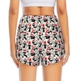 thumbnail image 4 of Goofa Christmas Cat Printed Women 2 in 1 Running Shorts,Quick Dry Athletic Workout Shorts,High Waisted Athletic Shorts with Liner Pockets-Large, 4 of 9