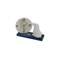 thumbnail image 2 of Three Star Handmade Italian Alabaster Stone Dog Desk Clock AB130, 2 of 3