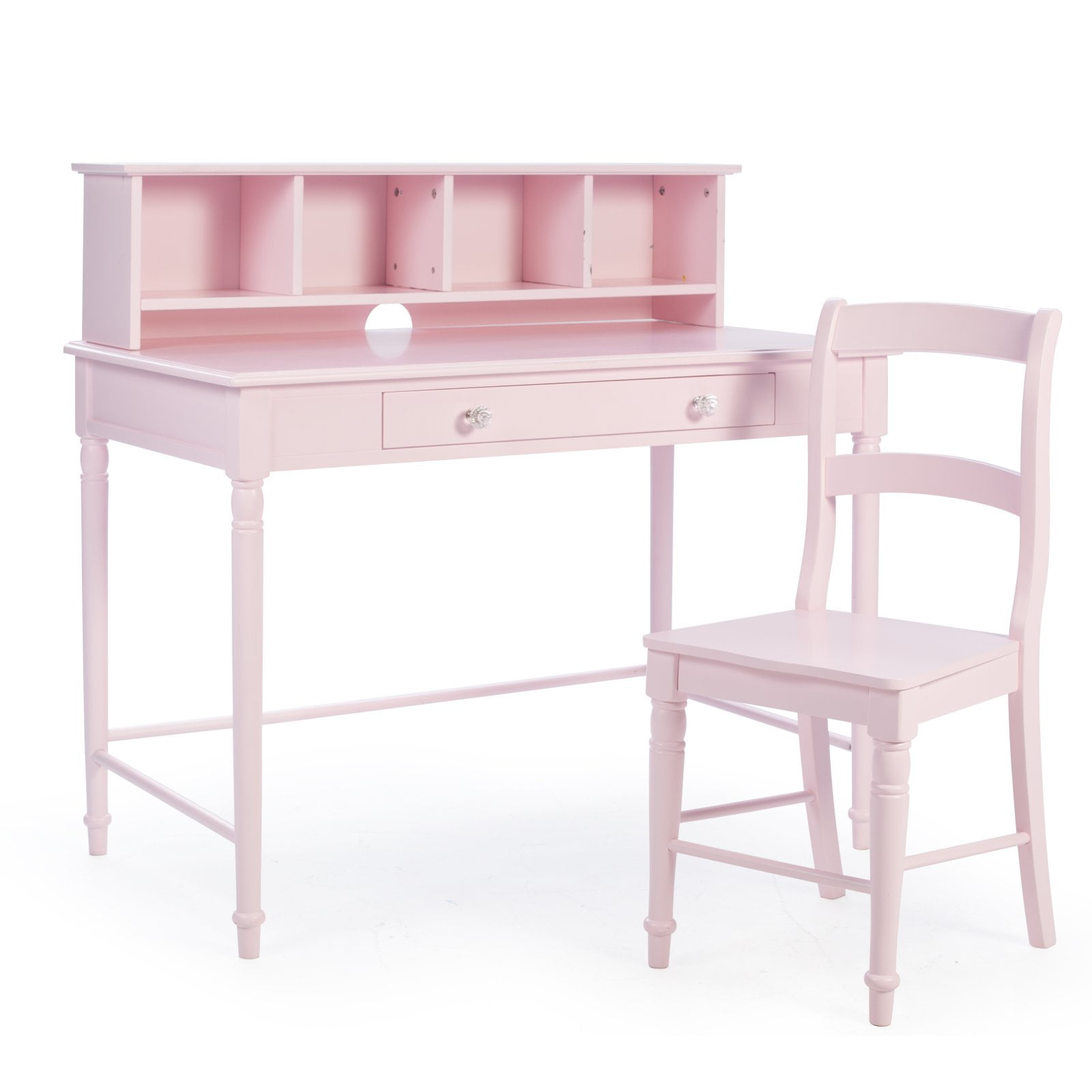 Classic Playtime Spindle Desk And Chair With Optional Hutch Pink