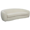 thumbnail image 2 of Uttermost Capra Contemporary Fabric and Wood Art Deco Sofa in White, 2 of 7