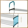 thumbnail image 5 of Homely-Hub 4-Tier Slim Shoe Rack, Compact Easy-Assembly Design Silver-Black, Space-Saving Shoe Shelf for Bathroom, Living Room, Dorm, 5 of 9