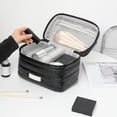 thumbnail image 2 of Open-Top Tote Makeup Bag, Large Capacity Travel Cosmetic Organizer with Multiple Compartments, Soft Fabric Design, 2 of 6