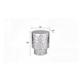 thumbnail image 4 of Built with stainless steel & hand-hammered. Modern Metal End Table in Silver, 4 of 7