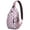 Red Ladybug Sl, variant on Dog Paw Print Sling Backpack for Women Men, Cute Puppy Pattern Crossbody Bag with Bone and Tail Design, Travel Hiking Daypack