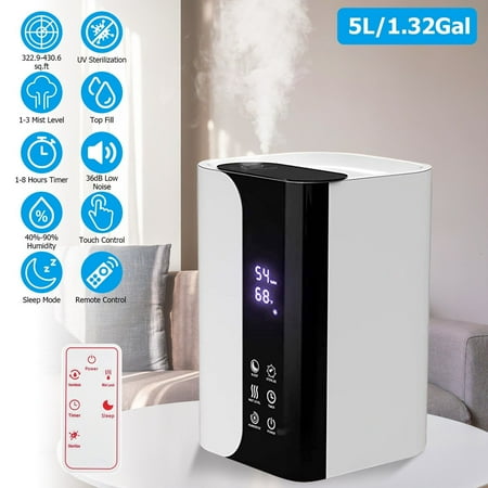 

ZGBY 5L Top Fill Humidifiers For Bedroom Large Room Office Cool Mist Air Humidifier