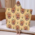 thumbnail image 5 of Yellow Highland Cow Flower Pattern Hooded Bath Towel，60"x35" for Ages 3 To 12 Kids, Quick Dry Lightweight Soft Microfiber Hood Beach Towel Cover Up for Kids, 5 of 7