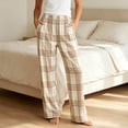 thumbnail image 2 of Aloohaidyvio Womens Plaid Pajamas Pants with Pockets Lounge Wide Leg Pj Pants, Soft Casual Pants Lounge for Sleep,Pajama Bottoms, 2 of 9