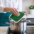thumbnail image 4 of Green Shamrock Pot Holders for Kitchen Heatproof Potholder, 2 Pack St. Patrick's Day Spring Lucky Vintage Hot Pads Multipurpose Oven Pads Cloth Potholders Trivet for Cooking and Baking, 4 of 8