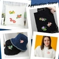 thumbnail image 4 of 2 Sheets Hibiscus Flower Water Soluble Embroidery Patterns Stabilizers Tropical Hand Sewing Stick and Stitch Transfers Fabric Wash Away Pre-Printed Self Adhesive for Bags Cloth Sewing Lovers, 4 of 9