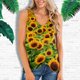 thumbnail image 2 of Camiseta sin mangas con cuello en V y estampado de moda para mujer Pompotops lopia997674, 2 of 7