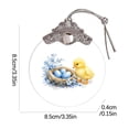 thumbnail image 2 of Uuiauoio Glass Easter Ornament 2D Flat Pendant with Bunny Egg Designs for Tree Gift Basket Filler Holiday Party Decorations Keepsake, 2 of 5