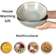 thumbnail image 5 of AmorArc Ceramic Cereal Bowls Set of 6, 24 oz Handmade Stoneware Bowls Set for Cereal Soup Salad, Stylish Kitchen bowls for Meal, Dishwasher & Microwave Safe, Reactive Glaze-Green Wheat, 5 of 8