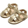 thumbnail image 2 of Baby Toddler Girls Boys Sandals - Soft Rubber Sole Leather Baby Walking Shoes(Infant/Toddler), 2 of 6