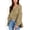 Olive Green, variant on Women's V-Neck Tiered Babydoll Top with Long Puff Sleeves- Small, Pink