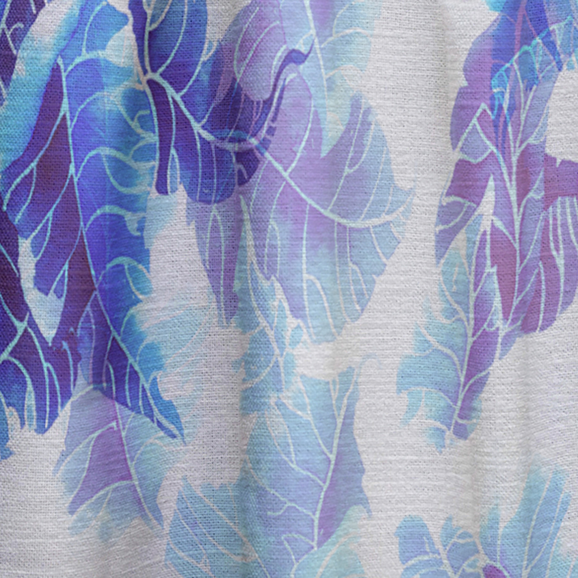 Designart 'Tropical Blue Mood V' Tropical Curtain Panel